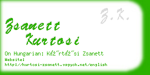 zsanett kurtosi business card