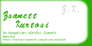 zsanett kurtosi business card